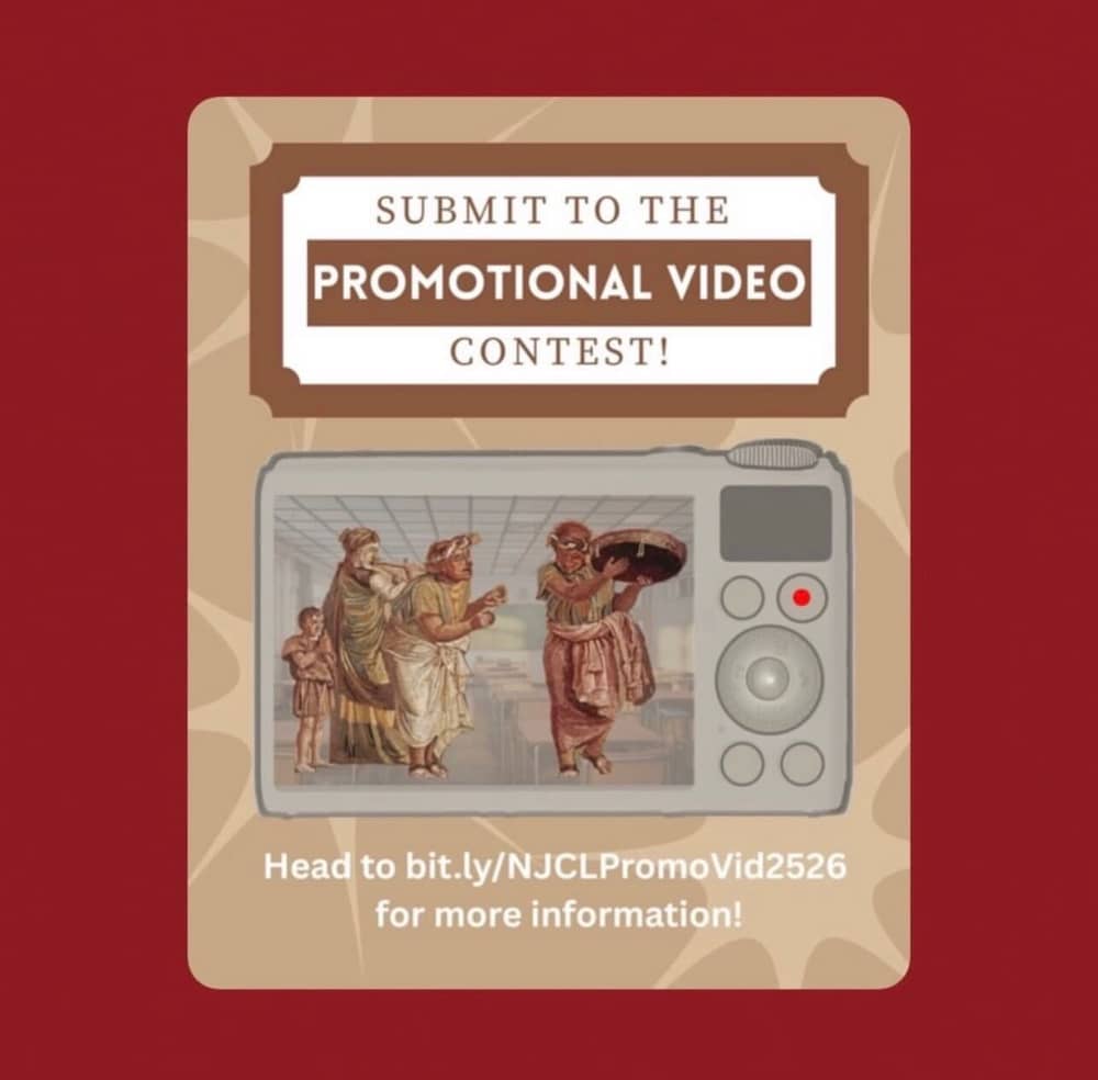 Salvete omnes! 📣
Submit to the NJCL’s promotional video contest!
The promotional video contest highlights creative and...