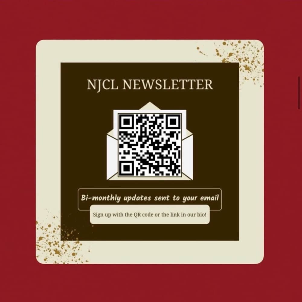Salvete omnes! 📣
The NJCL Newsletter is back! Sign up using the QR code or the link in bio @nationaljcl
The newslette...